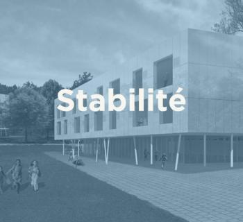 Modélisation 3D, Stabilité - Ecole d'infirmière et hall de sport, Poelbos Bruxelles